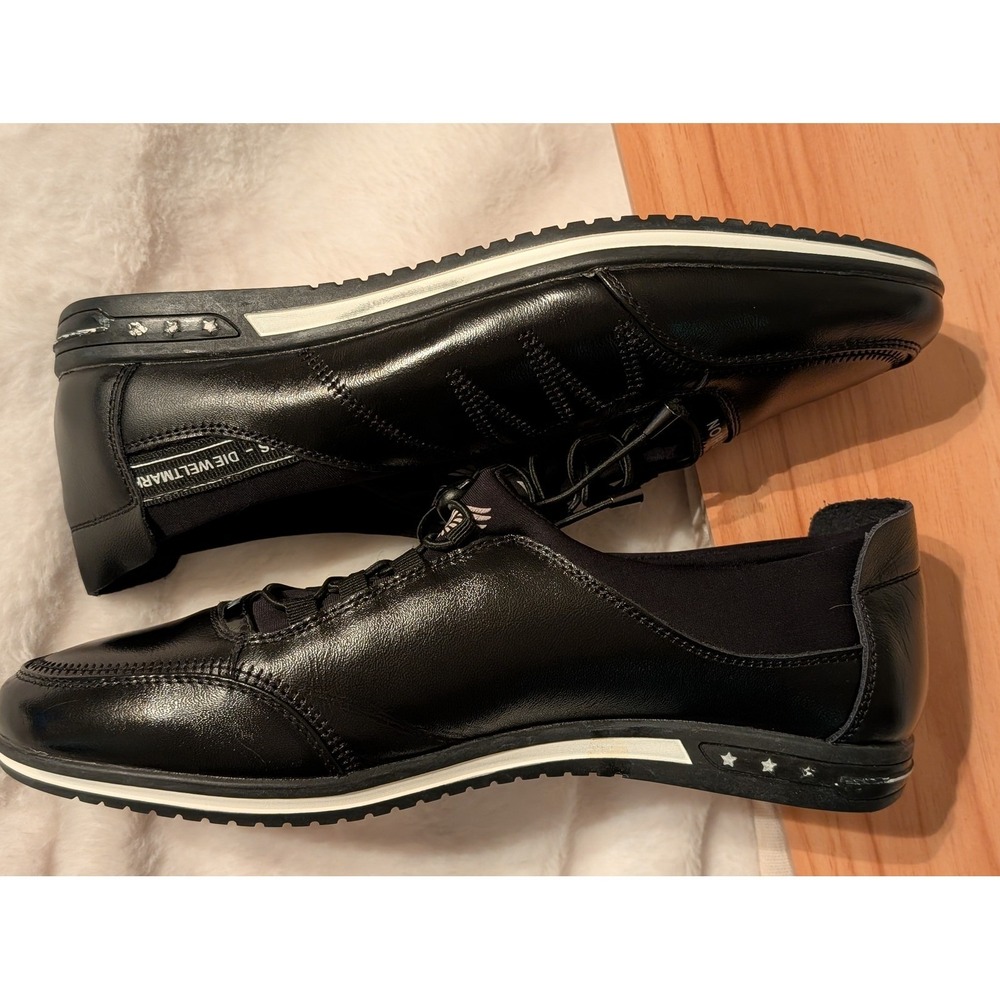 SG Fashion Men's Black Leather Lace Up Casual Driving Shoes Size 8.5  or 9‎ - Picture 8 of 11
